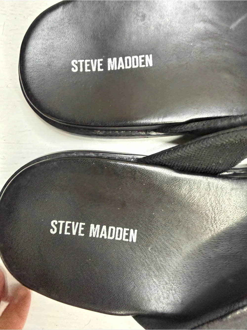 Steve Madden Emmett Leather Thong Slide Sandal Sz 9 NWOT